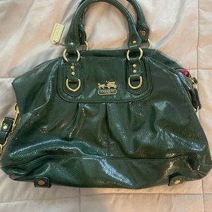 Green coach bag